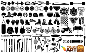 Retail stores, like play it again sports, that specialize in used sporting equipment. Free Vector Sports Equipment