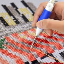 Hand embroidery, machine embroidery, and applique. Threads For Sewing Knitting Diy Threaders New Magic Embroidery Pen Punch Needle Embroidery Patterns Punch Needle Kit Craft Tool Embroidery Pen Set Kits Needlework