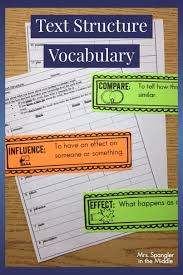 Are You Preparing To Teach Your Middle School Students About Text Structure Start With Vocabulary Teac Teaching Vocabulary Text Structure Teaching Writing