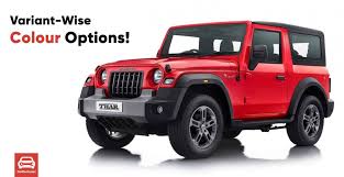2020 Mahindra Thar Variant Wise Colour Options Revealed