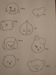 Bt21 Drawing Easy Korean Idol Doms ( zoom ultimate dark ) 2. bt21 drawing easy korean idol