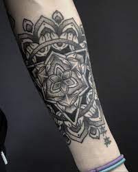 Beautifully Intricate Dotwork Mandala Tattoo Half Sleeve Forearm Tattoo By Jesse Singleton At Hidden Hands Tattoo In Kentish Tattoos Hands Tattoo Town Tattoo