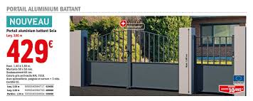 Enveloppé de ses couleurs rouge et noire, les produits bricolage brico depot hantent souvent les nuits de celui ou celle qui cherche des. Offre Portail Aluminium Battant Seia Chez Brico Depot