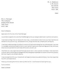 Example Cover Letter Service Manager