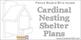 Pdf plans birdhouse plans for bluebirds download grinder jig. Cardinal Nesting Shelter Birdhouse Plans Construct101
