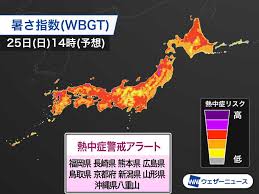 関東 厳しい暑さ 熱中症に要警戒 天気急変で局地的に激しい雨も 31日07:59. ä»Šæ—¥25æ—¥ æ—¥ ã‚‚äº¬éƒ½åºœãªã©1åºœ8çœŒã«ç†±ä¸­ç—‡è­¦æˆ'ã‚¢ãƒ©ãƒ¼ãƒˆã‚'ç™ºè¡¨ ã‚¦ã‚§ã‚¶ãƒ¼ãƒ‹ãƒ¥ãƒ¼ã‚¹
