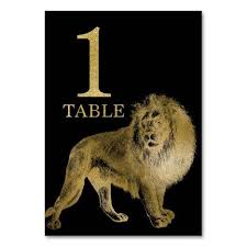 Jungle African Animal Lion Table Number Card 1 Zazzle Com Table Number Cards African Animals Number Cards