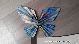 Geldschein zu einem schmetterling falten: Geld Schenken War Noch Nie So Leicht Faltanleitung Schmetterling Youtube