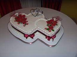 Double Heart Wedding Cake On Cake Central Heart Wedding Cakes Heart Shaped Wedding Cakes Wedding Cakes Vintage