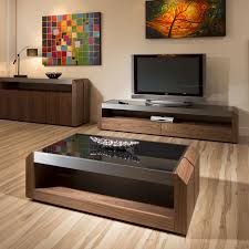 Large Walnut Glass Rectangular Coffee Table Modern Designer 01a Centre Table Living Room Living Room Units Center Table Living Room