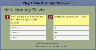 Sports & fitness hockey & ice skating filter alphabetically: Nhl Hockey Trivia