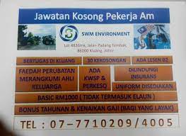 Jawatan kosong terkini yang diiklankan adalah seperti berikut. Ø¨ÙˆÙ„ØªÙŠÙ† Ø¬ÙˆÙ‡Ø± On Twitter Info Mpkluang Jawatan Kosong Di Swm Environment Boleh Hubungi No Tertera Dibawah Untuk Pertanyaan Lanjut