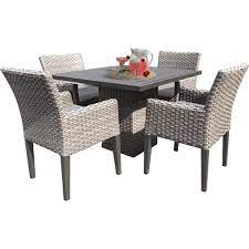 Rockport 5 Piece Dining Set With Cushions Patio Dining Table Outdoor Dining Set Square Dining Tables