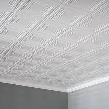 Armstrong ceilings gives you the flexibility for a host of basement needs without sacrificing style. Fasade Ceiling Tile 2x4 Direct Apply Portrait In Gloss White Ceiling Tiles Tiles Tin Ceiling Tiles