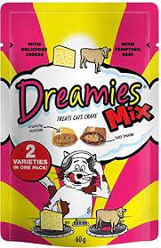 Dreamies Cat Treats Mix With Delicious Cheese And Tempting Beef 60g To View Further For This Item Visit The Cat Food Allergy Cat Treats Cat Food Coupons