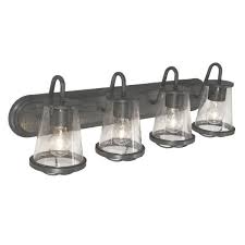 Home Decorators Collection Georgina 4 Light Weathered Iron Vanity Light Hb2584 322 The Home Depot In 2021 Industrial Vanity Light Rustic Bathroom Light Fixtures Designers Fountain