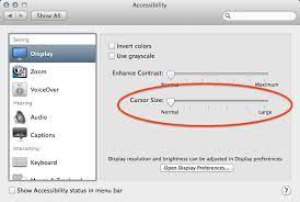 Then find and open the universal access in the system preferences. Changing Size And Color Of Mouse Pointer Apple Community