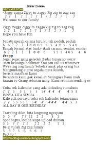Not Angka Pianika Gen Halilintar - Ziggy Zagga