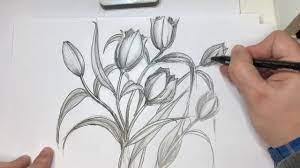 Perché i mazzi di fiori per i nostri cari devono essere tristi?! Come Disegnare Dei Tulipani Tutorial Youtube