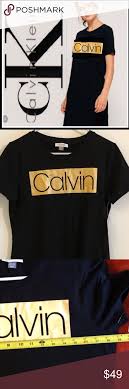 Ck Logo Tshirt Dress Tshirt Logo Calvin Klein Dress T Shirt