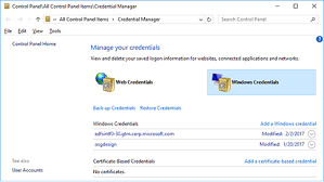 Accessing Credential Manager