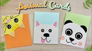 Keep filling in the area around the whiskers and the rest of the face. Diy Animal Cards Panda Card Cat Card Dog Card Easy Card Making Ideas Easy Greeting Card Making Youtube