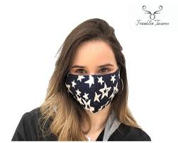 Cotton Face Mask Blue White Stars Three Layers Clothing Unisexadultclothing Costumes Etsymktgtool Cottonfacemask Filte Face Mask Fashion Face Mask Mask