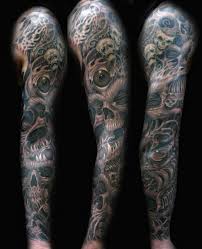 A sleeve tattoo or tattoo sleeve is a large tattoo or collection of smaller tattoos that covers most or all of a person's arm. Tattoo Arm Sleeve Men What S New