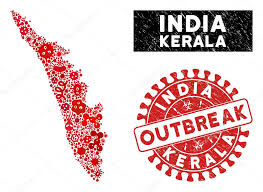 The name kerala is originated after the first ruler keralian who. Outbreak Collage Kerala State Map And Red Rubber Stamp Seal With Outbreak Message Kerala State Map Collage Formed With Scattered Epidemic Icons Red Rounded Outbreak Seal With Dirty Texture Premium Vector
