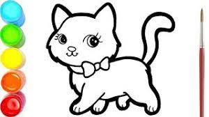 Gambar kucing untuk mewarna / baru setelah itu dikenalkan pada hewan aslinya. Kucing Lucu Warna Warni Belajar Menggambar Dan Mewarnai Ara Plays Art Youtube