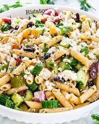8 ounces (250 g) fusilli pasta or bow tie pasta. Greek Pasta Salad Jo Cooks