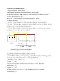 F) ujian rintangan elektrod bumi. Ujian Rintangan Elektrod Bumi