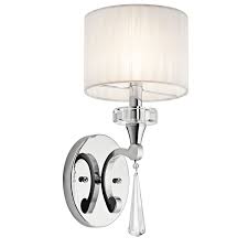Kichler Parker Point Chrome One Light Wall Sconce 42634ch Bellacor