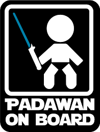 What does padawan stand for? Baby On Board Aufkleber Padawan An Bord Tenstickers