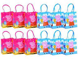 Each peppa pig coloring book measures 8 inches by 6 inches, perfect size for birthday bag fillers or peppa goodie bag favors. Peppa Pig Authentic Licensed Reusable Party Favor Goodie Small Gift Bags 12 Buy Online In Angola At Angola Desertcart Com Productid 22419073