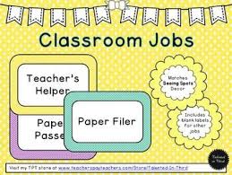 Classroom Jobs Labels Classroom Jobs Classroom Teaching Elementary