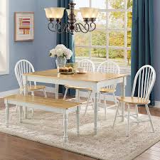 5 out of 5 stars. Kitchen Dining Room Furniture Better Homes And Gardens Autumn Lane Farmhouse Bench White And Natural Table Benches