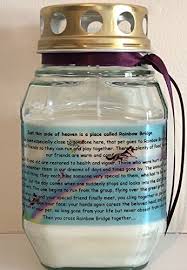 Rainbow bridge by unknown this is probably the most iconic poem about the loss of a pet. Memorial Candle Pet Loss Rainbow Bridge Poem Remembrance Candle The Place For Tough Dog Products