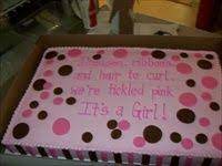 Pink Baby Shower Cake I Want It To Say Welcome Emma Rose Baby Shower Sheet Cakes Baby Shower Cake Designs Baby Shower Cakes