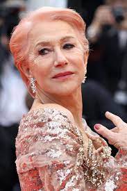 Helen Mirren Makes A Case For Cotton Candy Hair At Cannes And We Re In Love Helen Mirren Hair Pink Hair Cotton Candy Hair