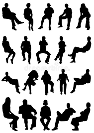 Collection Of Sitting People Vector In Black Ad Sitting Collection People Black Vector Ad Silhouette People Render People Person Silhouette