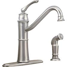 The first does not require an additional hole. Moen 87999 High Arc Kitchen Faucet With Side Spray From The Wetherly Collection Spot Resist Stainle High Arc Kitchen Faucet Moen Kitchen Faucet Kitchen Faucet