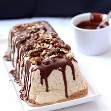 A Delicious And No Churn Hazelnut And Chocolate Semifreddo Ice Cream With A Chocolate And Gianduja Sauce In Semifreddo Recipe Winter Dessert Recipes Desserts