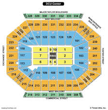 Dcu Center Concert Seating Chart Meticulous Dcu Center