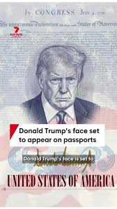 President Donald Trump's face is set to appear on special US passports marking America's 250th anniversary. #trump #donaldtrump #passport #travel #usa