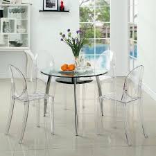 Amazon Com Lexmod 4 Philippe Starck Style Victoria Ghost Chair Set Home Kitchen Acrylic Dining Chairs Side Chairs Dining Stackable Dining Chairs