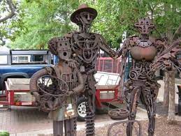 21 Fun Scarecrow Ideas To Make For Halloween And All Year Round Junk Metal Art Metal Yard Art Junk Art