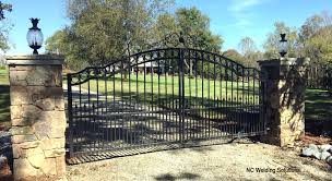 Entrance signage driveway entrance front gates entrance gates entrance ideas front entry landscaping lawn and landscape landscape design monument signs. Custom Wrought Iron Driveway Gates Curved Hand Railings Gate Openers Nc Welding Solutions