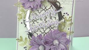 This acetate front card tutorial will show you how to create a card to be really proud of. Cardmaking Tutorial Layered Petals And Stamping On Acetate Craftstash Inspiration
