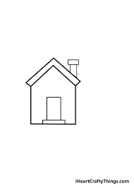 How to draw bedroom step by step. House Drawing How To Draw A House Step By Step